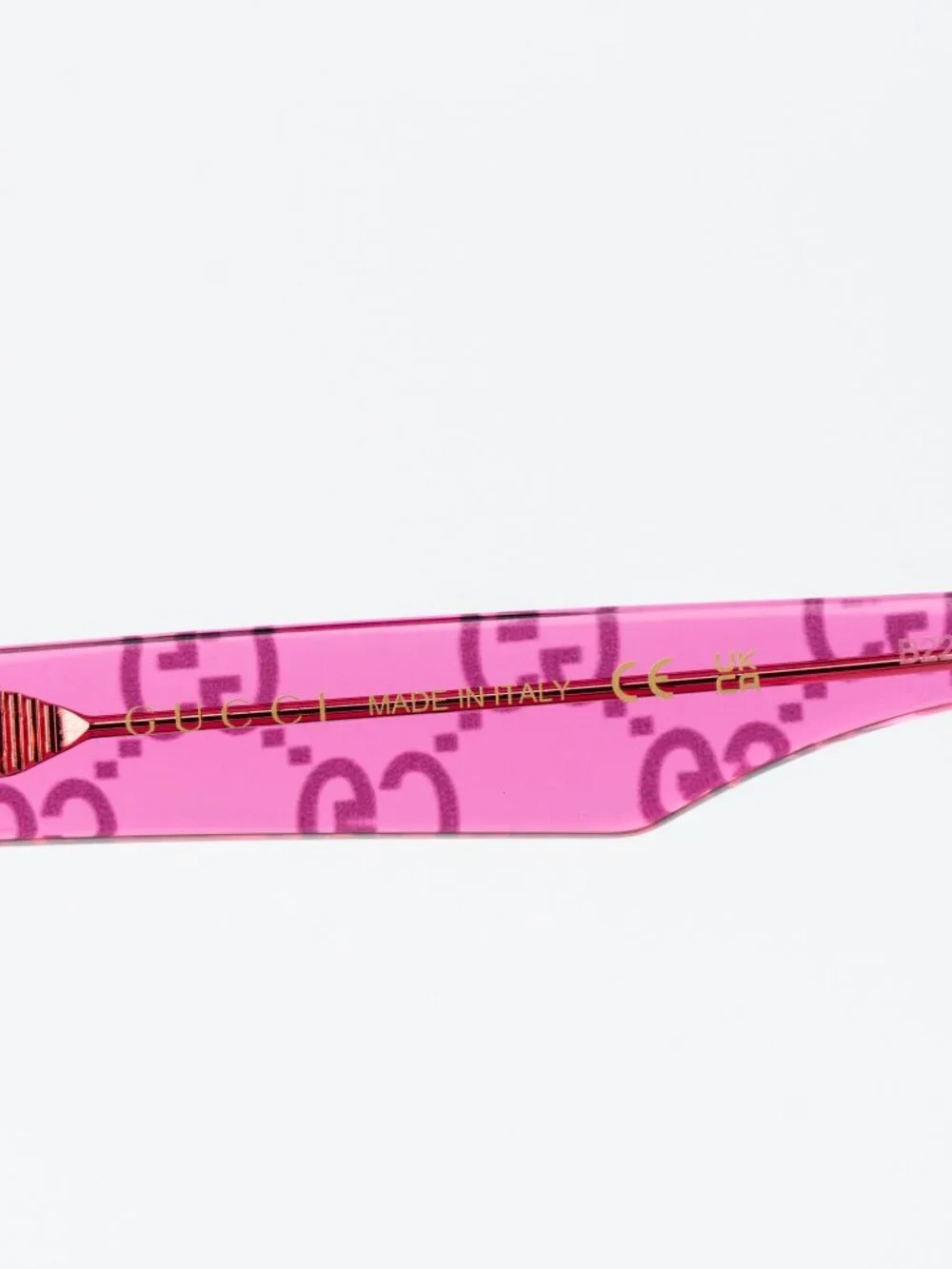 Gucci Women Eyeglasses Transparent Pink Square GG0958O 011 NEW AUTHENTIC